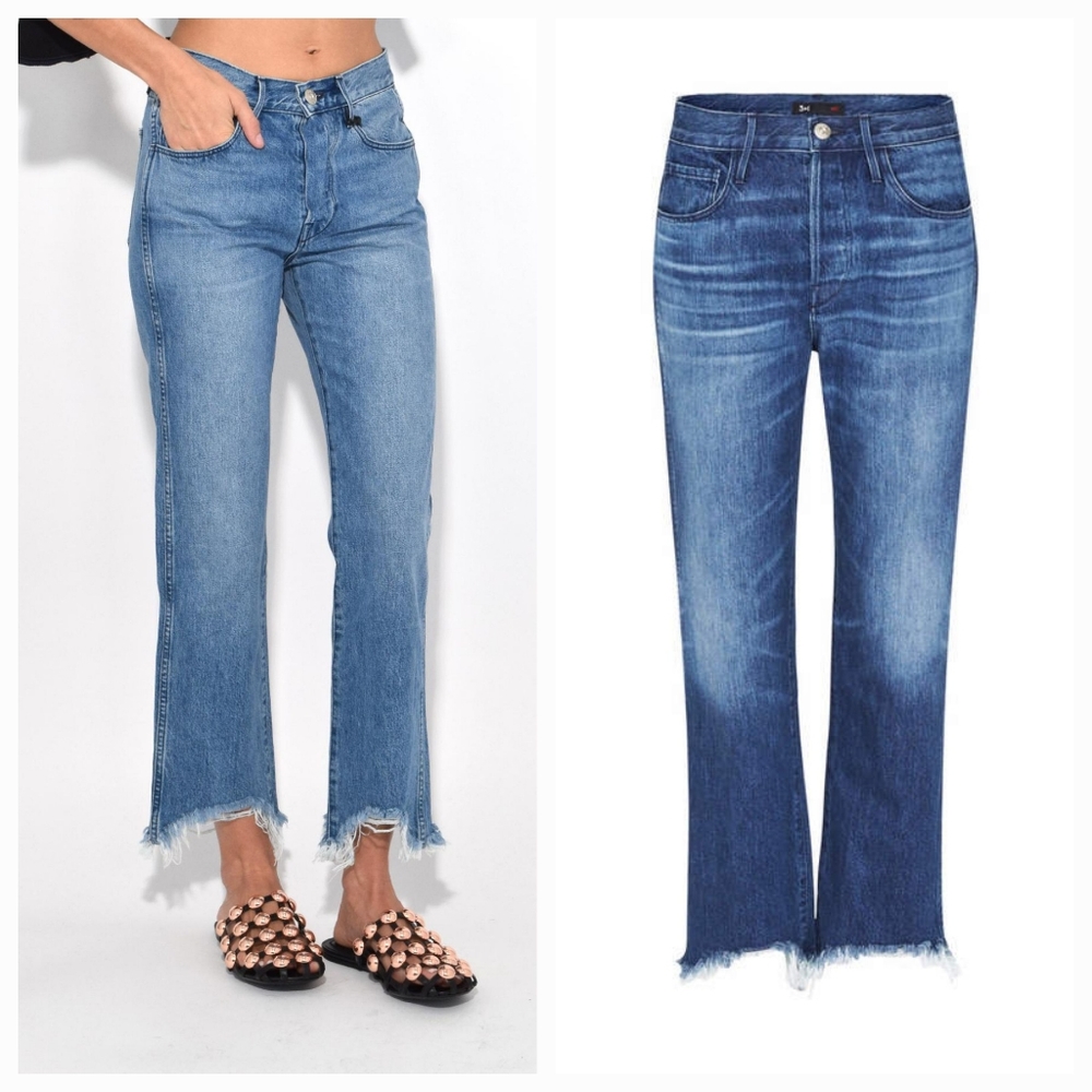 3x1 Shelter Austin Crop Mid Denim Jeans Size 23 NWT